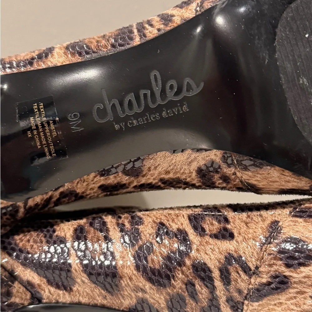 Charles by Charles David Leopard Print Sequin Ankle Boots